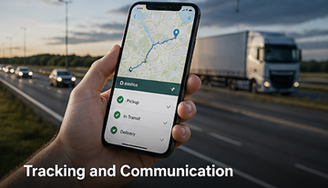 GPS tracking transport truck real time logistics platform communication driver customer